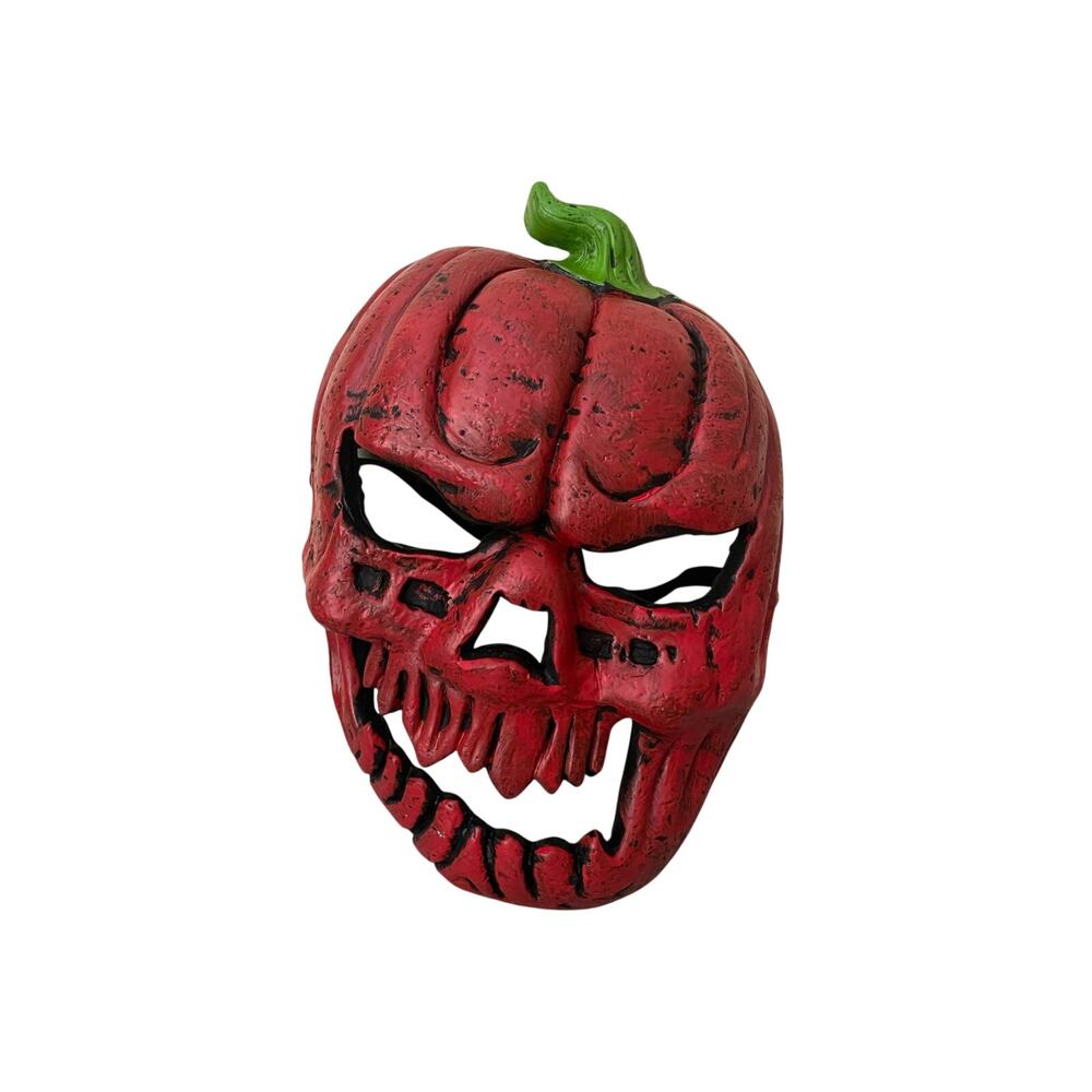 New Halloween Pumpkin Skull Adult Size OS Orange Green Halloween Mask